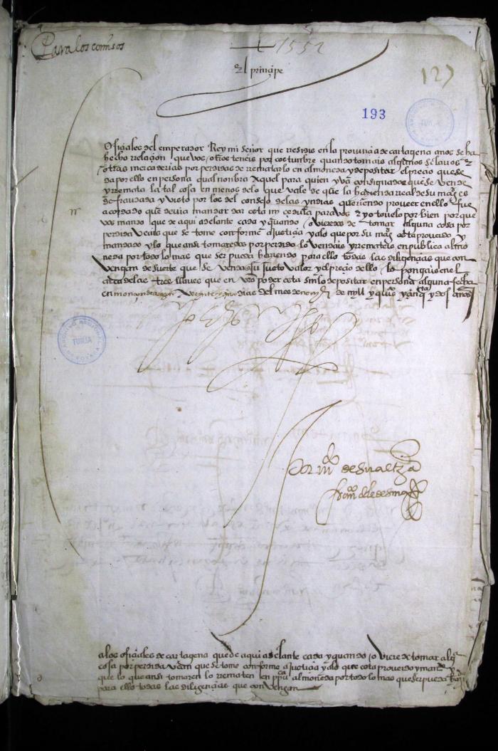 Cédula real para que se rematen públicamente las cosas perdidas