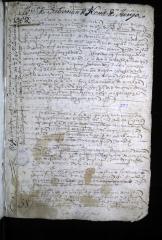 Mortuoria con testamento de Sebastián de Acosta