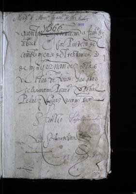 Mortuoria de Martín Hernández de las Islas. Copia sacada de la comisión de Cristóbal Peláez en las cuentas del albacea Francisco Abril
