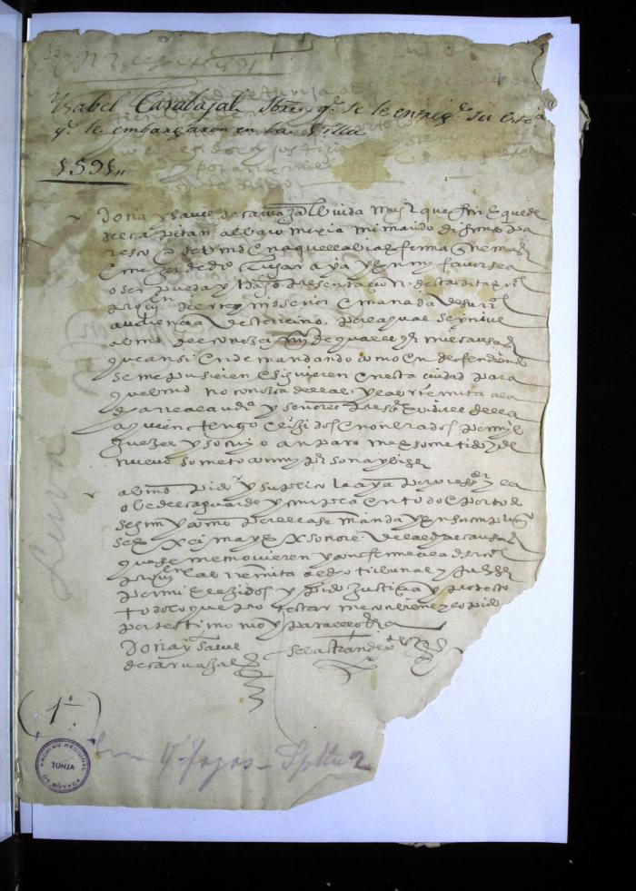 Juicio civil de Isabel de Carvajal