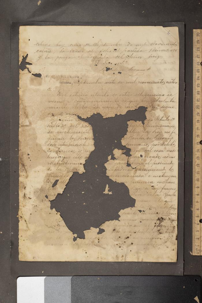 Contra Vicente Perea, inspector de policía de Santa Bárbara de Iró, por delito contra la tranquilidad pública