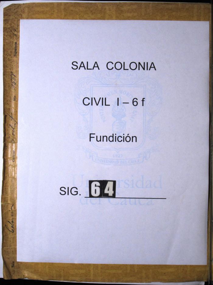 Libro de fundición en que constan las cantidades de…