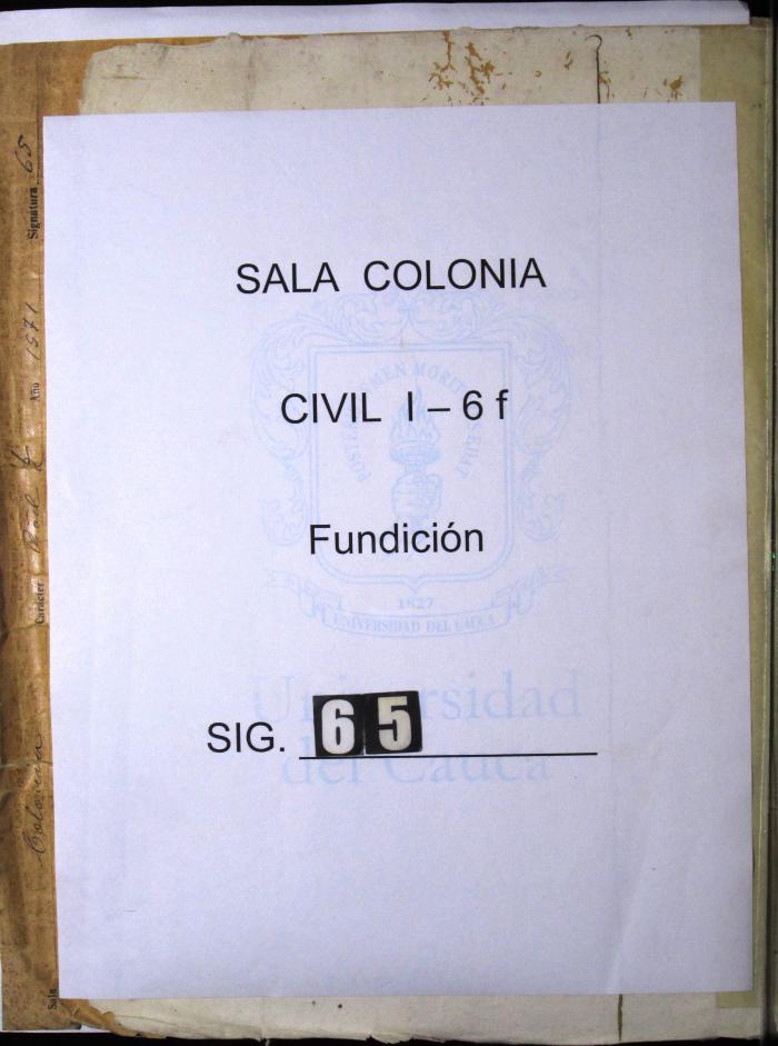 Libro de fundición en que constan las cantidades de…