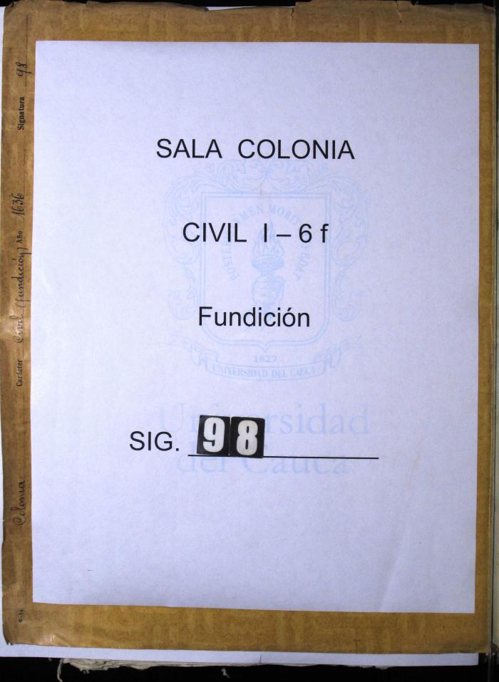 Asientos de partidas relativas a la fundición…