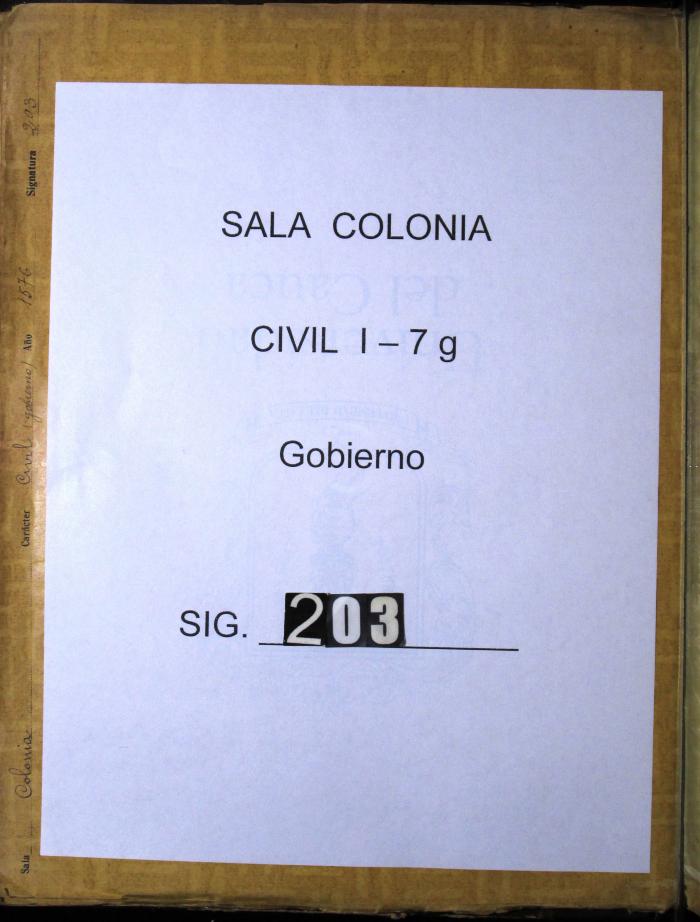 El Rey pide informes al Gobernador de la Provincia…
