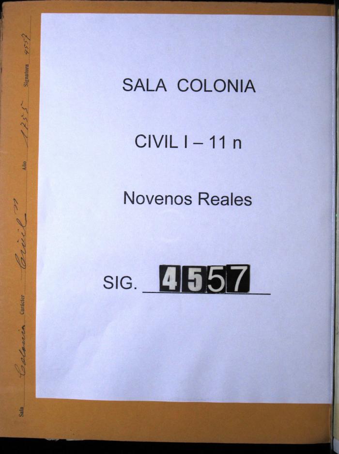 Cuenta que da Tenorio a los Oficiales Reales de…