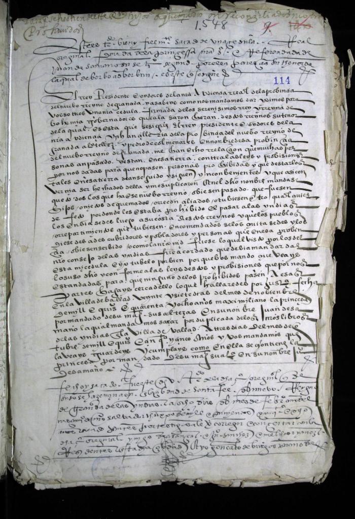 Copia de una cédula real para que se echen de este reino a los hijos de quemados