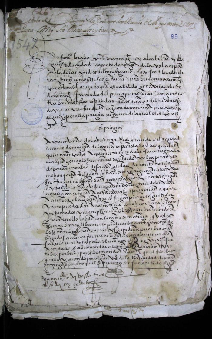 Cédula real para que los escribanos den testimonio de lo que ante ellos pasare