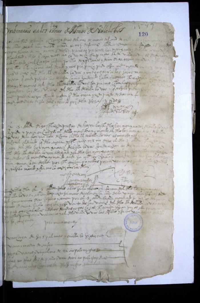 Inventario de los bienes de Alonso de Villalobos